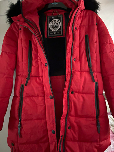 Marikoo red puffer jacket - puffer, xs