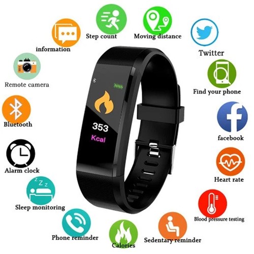 Black new fitbit smart - black,