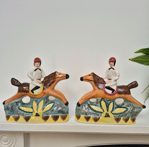 Pair antique staffordshire - pair,