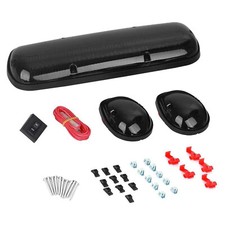 3PC Smoke Cab Roof Running Amber LED Lights for 02-14 Chevy Silverado/GMC Sierra