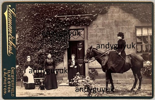 Cabinet card lady horse - card,