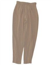 MICHEL AMBERS Womens High Waist Casual Trousers UK 12 Medium W28 L31 Grey AD04