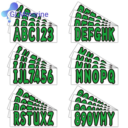 Green decals for boat letters - for,