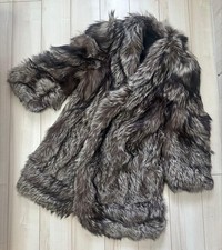 SAGA FOX Real Fur Coat long