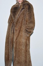 ZARA FAUX FUR COAT ZW