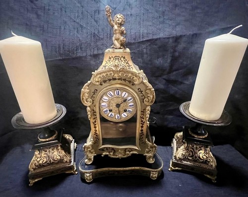 Antique french boulle - , clock