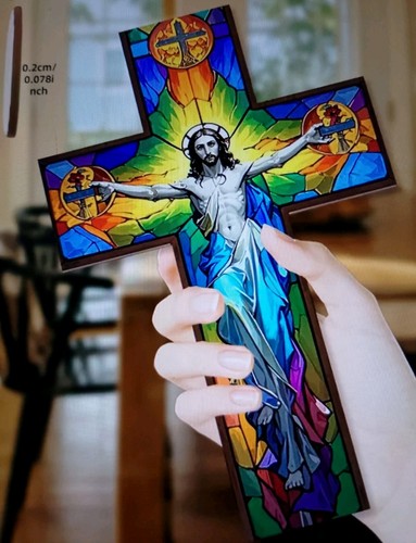 Crucifixion design wood - design, (ply)