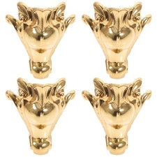  4 Pcs Decorative Box Corners Jewelry Case Feet Leg Metal Brackets