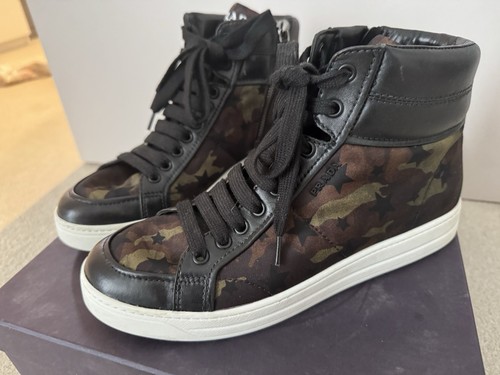 Prada high top trainers shoes - prada,