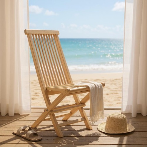 Solid teak garden chair - solid,
