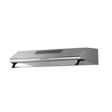 electriQ 60cm Top & Rear Venting Visor Cooker Hood - Stainless S Eiqtmvisorsteel