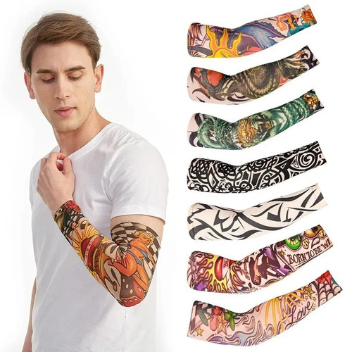 Pcs tattoo print arm sleeves - pcs,