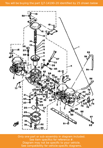 Yamaha needle valve - valve, assy