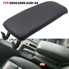 Leather Armrest Center Box Console Lid Cover Black for Audi A4 B6 B7 2004-2008