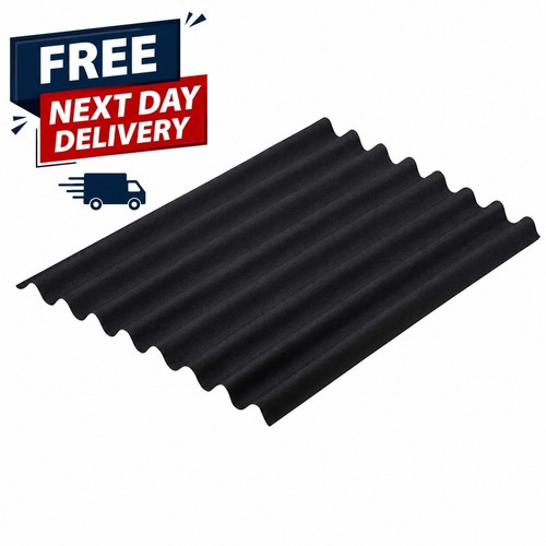 Black bitumen corrugated roof - black,