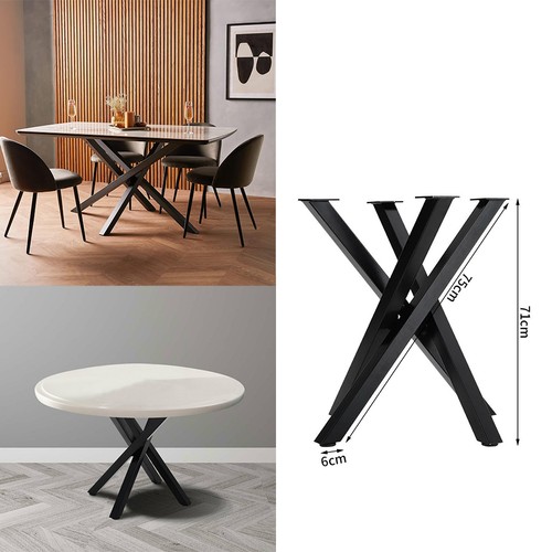 Metal table criss cross - metal,