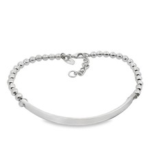 Solid 925 Sterling Silver ID Ball Bracelet B0701032 Boxed Personalise