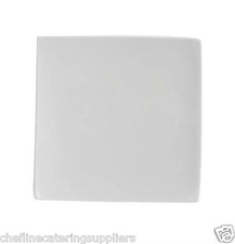 6x 8" Square Side/Dessert/Dinner Plate Economy Crockery Catering,Restaurant