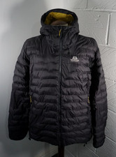 Mens Mountain Equipment Superflux Black Hooded Puffer Jacket - Size XL