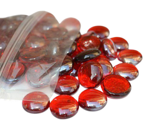 100pcs glass pebbles wedding - 100pcs,