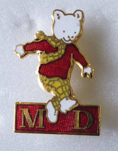Rupert the bear enamel pin - the,