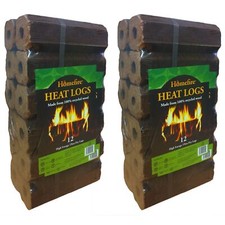 Homefire High Energy Ultra Dry Heat Logs Eco Wood Open Fire Log Fuel Pack of 24
