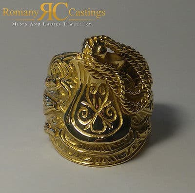 Large horse saddle ring cast - saddle,