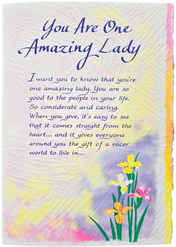 You are one - amazing, lady