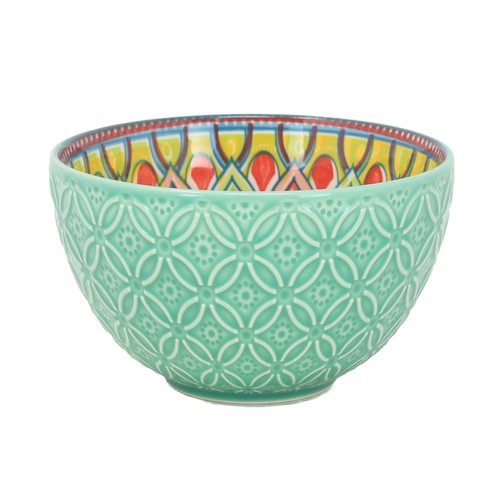 Green ceramic bowl 13cm - green,