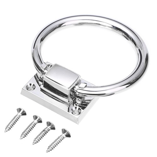 Shiny silver drop pull - silver,