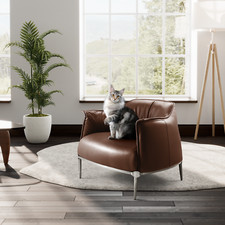 Tall Version Leather Recliner Lounge Chair Armchair Living Room Sofa Chairs Ottoman