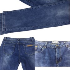 GALLOP FASHION LADIES BLUE DENIM SLIM LEG STRETCH JEANS W30 UK10