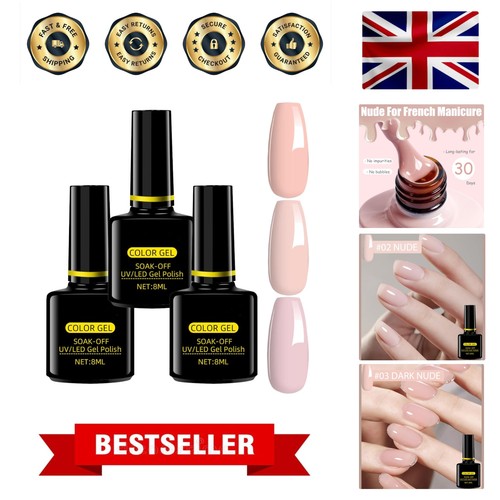 French manicure nude pink - nude, gel