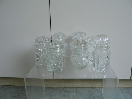 Vintage glass apothecary jar - glass,