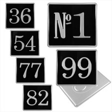 8x7 Black & Silver Pressed Metal Doors Garages House & Gate Numbers Plates 01-99