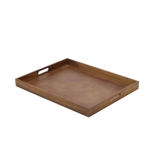 Tray black acacia wood butlers - tray,