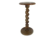 Large Hand Carved Wood Barley