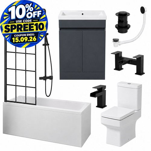 Complete square bathroom suite - square,