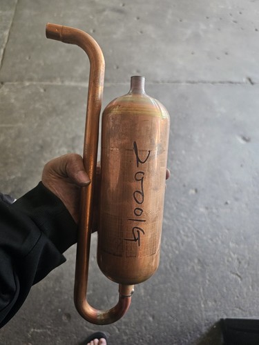 Copper metal cylinder with - metal,