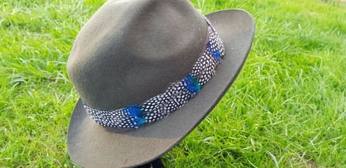 Hat band elasticated feather - hat,
