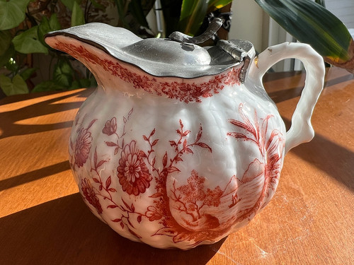 Antique bone china syrup - antique,