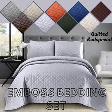 3 Pieces Quilted Bedspread Bed