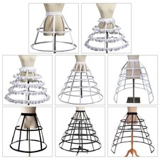 Crinoline Underskirt Petticoat Cage 2/3/4/5 Hoops for Women Girls Hoop Skirt