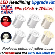 For Scania Next Gen interior RED White LED headlining Lights 2017+ R S Series V8