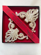 Pair of Silverplate Buffet Flatware Caddies Christmas Holiday Party