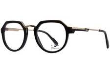 Cazal 6029 001 Titanium Eyeglasses Frame Black/Gold Full Rim Round Shape 48mm