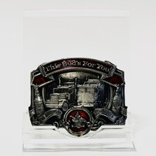 Budweiser This Buds For You Trucker Rockabilly Bergamot Enamel Brass Belt Buckle