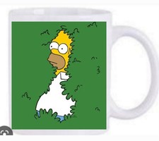 The Simpsons Homer Simpson in a hedge mug dishwasher Safe New free postage