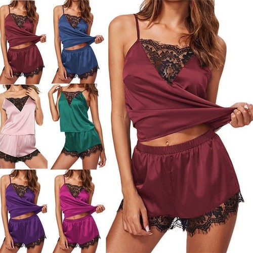 2pcs ladies satin silk - satin, lace