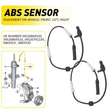 Front ABS Wheel Speed Sensor Left+Right For Bmw F20 F21 F22 F23 F30 F31 F32 F33